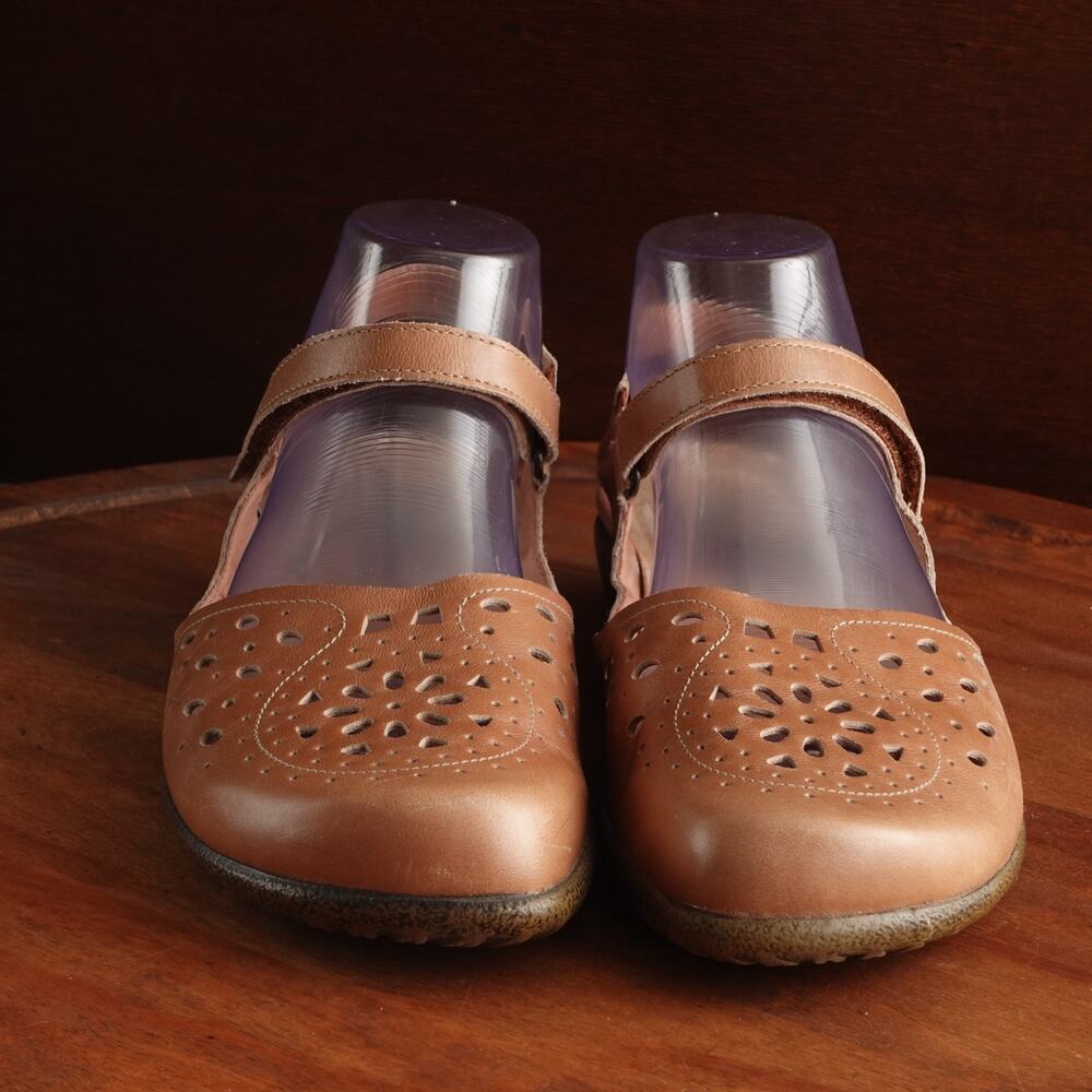 Naot Shoes WMS SZ EU 40 US 9 Brown Arataki Leather Slingback Comfort Flat Shoes - Picture 3 of 15